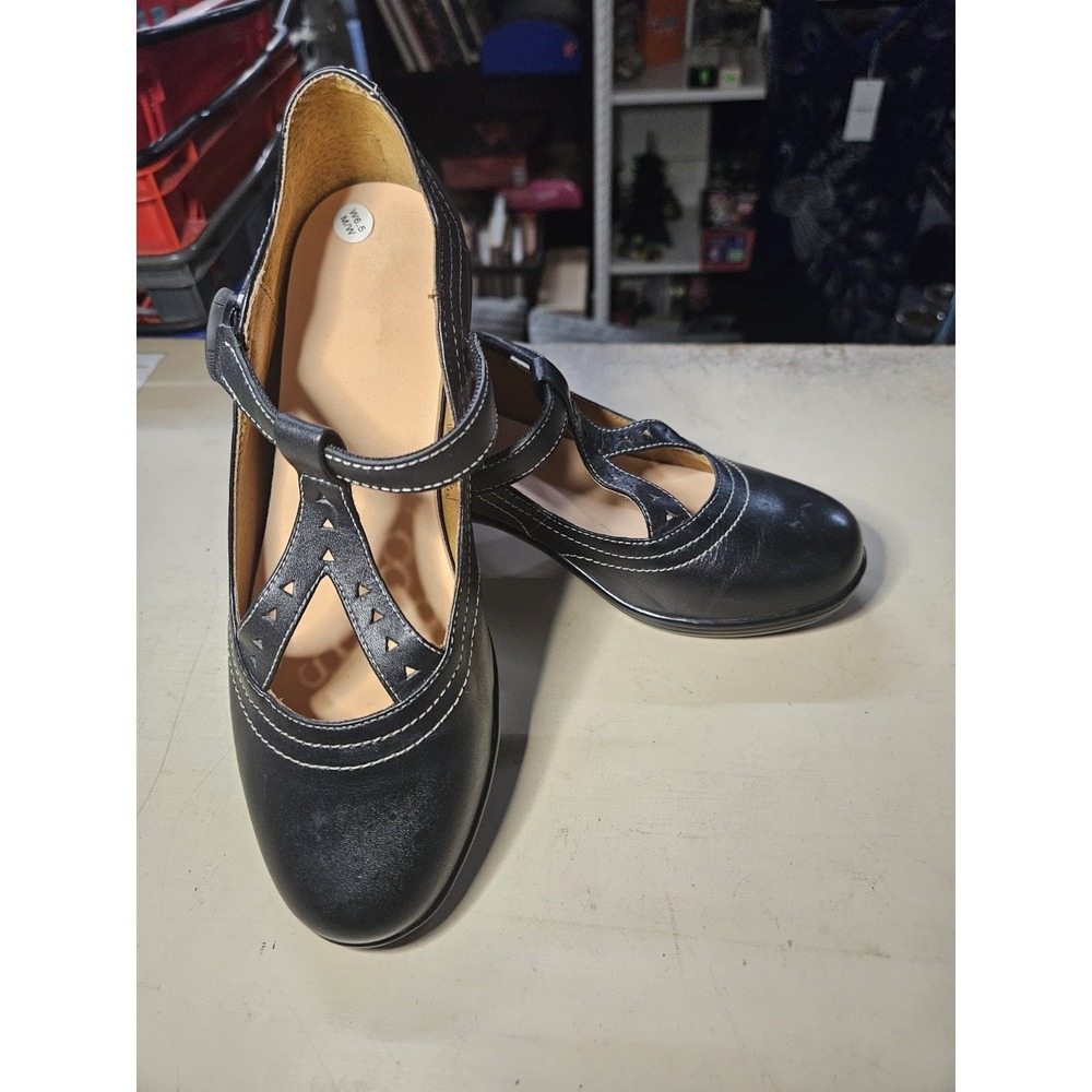 DR. COMFORT Womens Black Diabetic Leather Upper‎ Carmen Classic Pumps Siz 6.5 - Picture 2 of 12